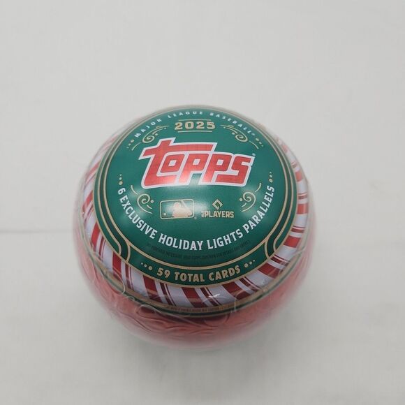 2025 Topps Holiday Baseball Collector’s Tin (59 Cards) | MLB Factory Sealed - Picture 1 of 8